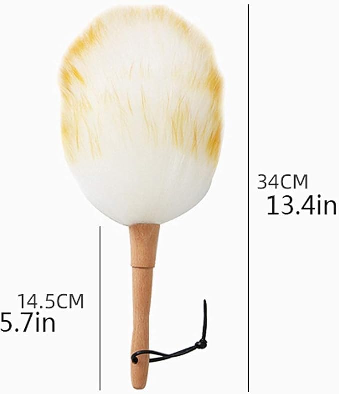 Feather Duster, 13.4-Inch Lambswool Duster, Pure Lambs Wool - Image 2