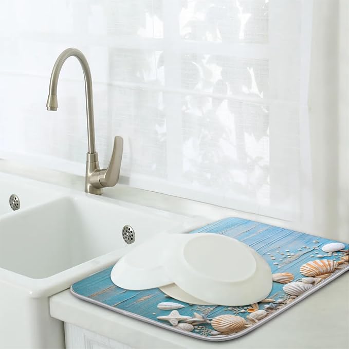Dish Drying Mat for Kitchen Absorbent Drying Mat Reversible Kitchen Drying Pad - Image 7