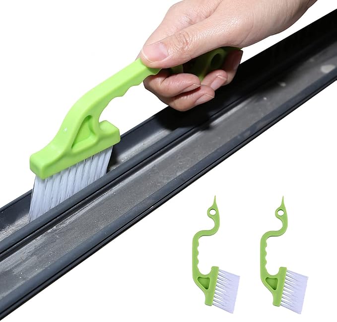 2pcs Hand-held Groove Gap Cleaning Tools Door Window Track Kitchen Cleaning by Rienar