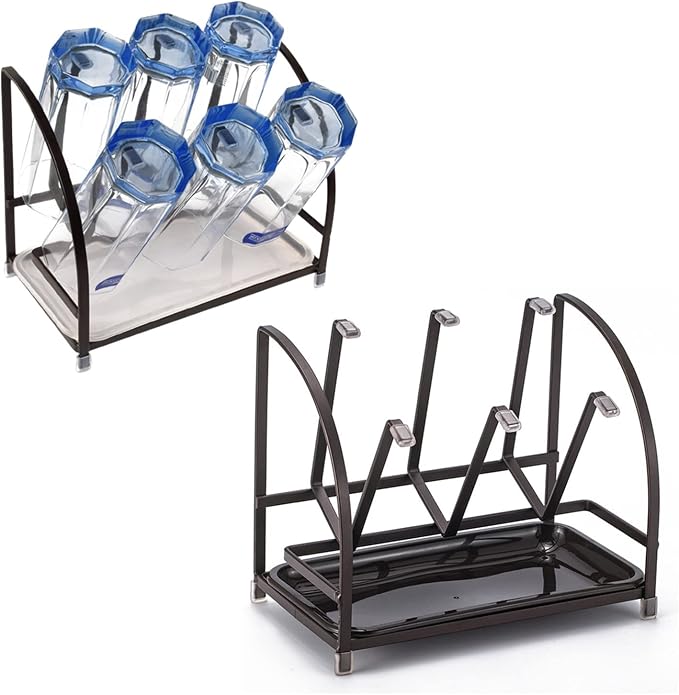 RHBLME 2 Packs Glass Drying Rack, Vertical Bottle Drying Rack Glass Bottle by RhblmeUS