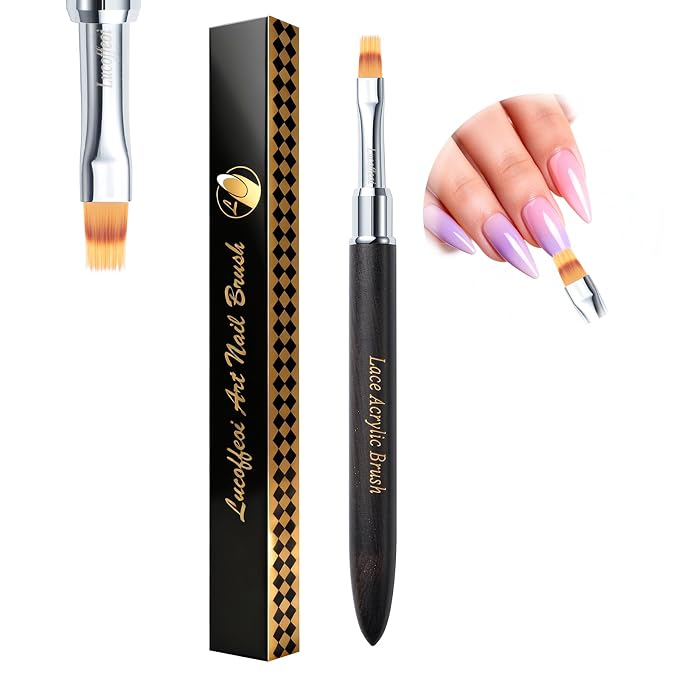 Lace Acrylic Nail Brush-Ultra Fine Detail Tool by Lucoffeoi