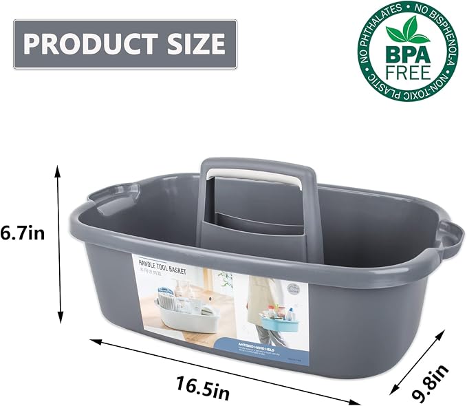 JiatuA Large Cleaning Supplies Caddy Portable Shower Basket Supply Organizer - Image 5