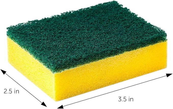 DecorRack 150 Count Non-Scratch Cleaning Scrub Sponges, Dual-Sided Heavy Duty - Image 2
