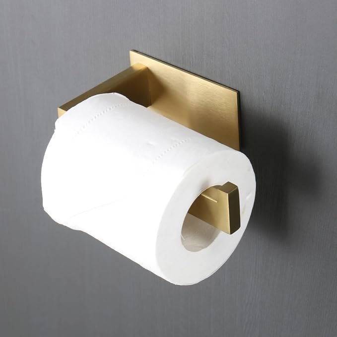 Toilet Paper Holder, Self Adhesive Tissue Holder Stainless Steel Rustproof - Image 2