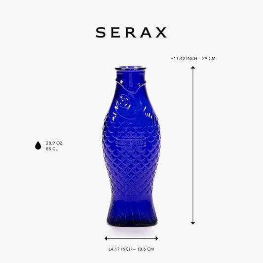 Serax Glass Water Pitcher | Fish & Fish glassware by Paola Navone | Wine Carafe - Image 2