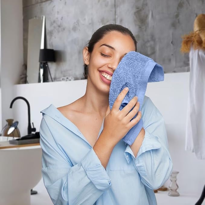 100% Cotton Washcloth Set – Soft, Absorbent Face Towels - Image 7