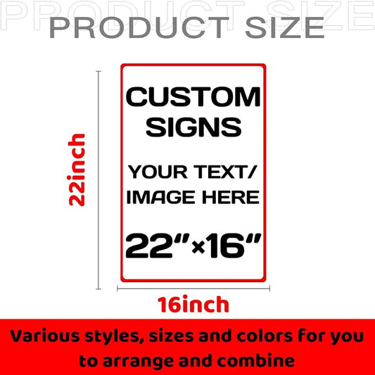 Custom Sign, Personalized Metal Signs, Aluminum Weatherproof Metal Sign - Image 2