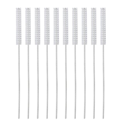 10 Pcs Hearing Aid Vent Tube Cleaning Brush, Professional Nylon Hair Hearing by SunshineFace