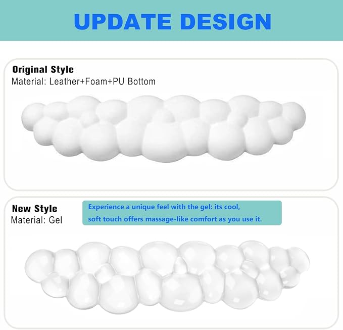 Gel Cloud Keyboard Wrist Rest, Ergonomic Wrist Support and Arm Support Keyboard - Image 6