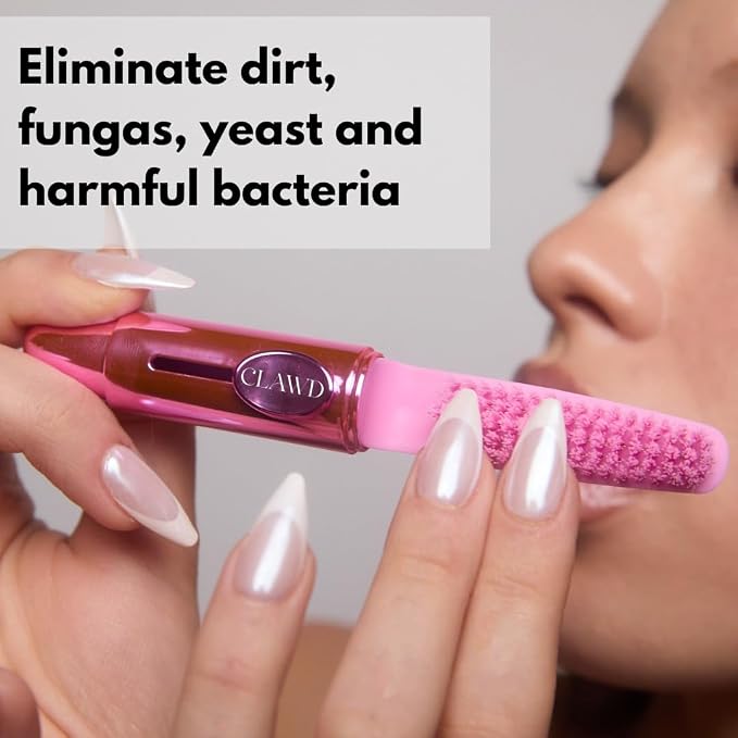 CLAWD Nail Brush for Cleaning Fingernails | Soft Bristle Portable Travel Nail - Image 4
