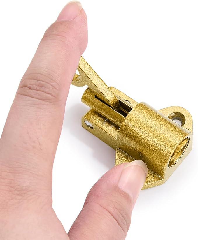 2 Packs Self-Closing Latches，Gold Spring Door Lock，Resilient Bolt Latch - Image 3