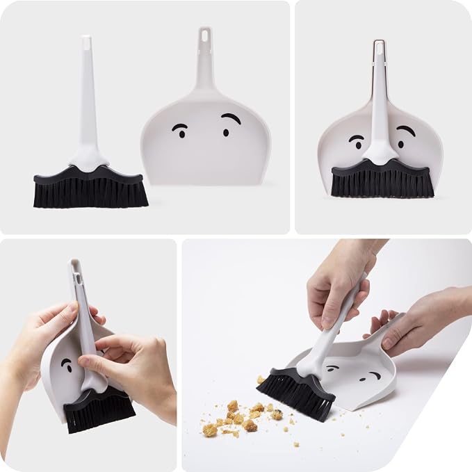 Peleg Design Dustache Small Dustpan and Brush Set, Mini Broom and Dustpan Set - Image 5