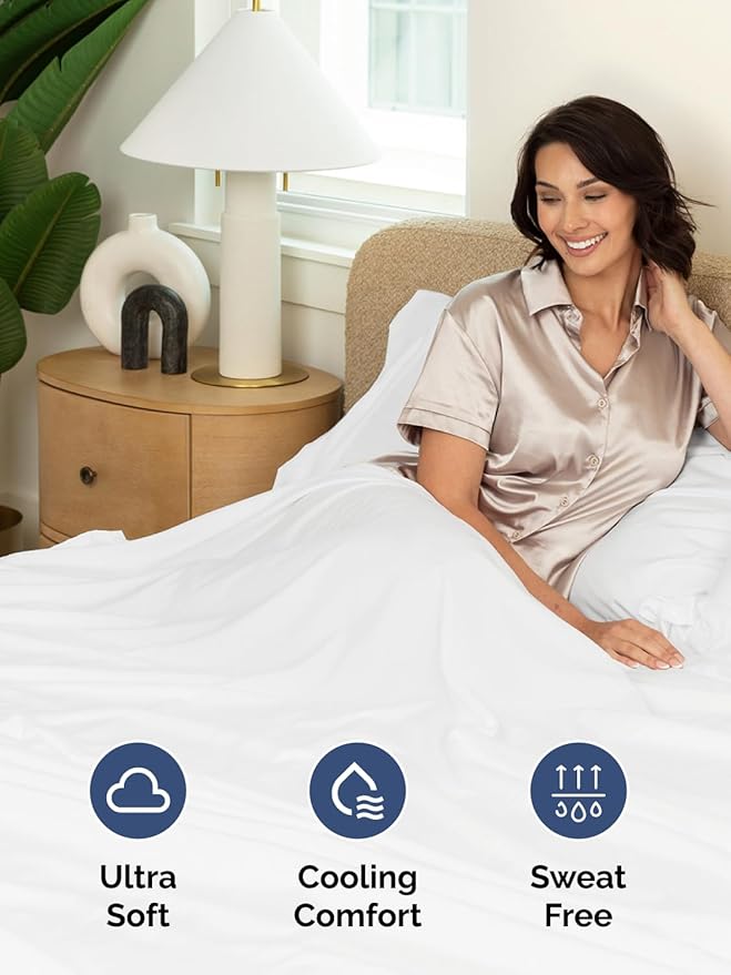 Extra Deep Pocket Twin XL Sheets - 3 Piece Breathable & Cooling Bed Sheets - Hotel Luxury Bed Sheet Set - Soft, Wrinkle Free & Comfy - Easily Fits Extra Deep Mattresses - Deep Pocket White Sheets Set