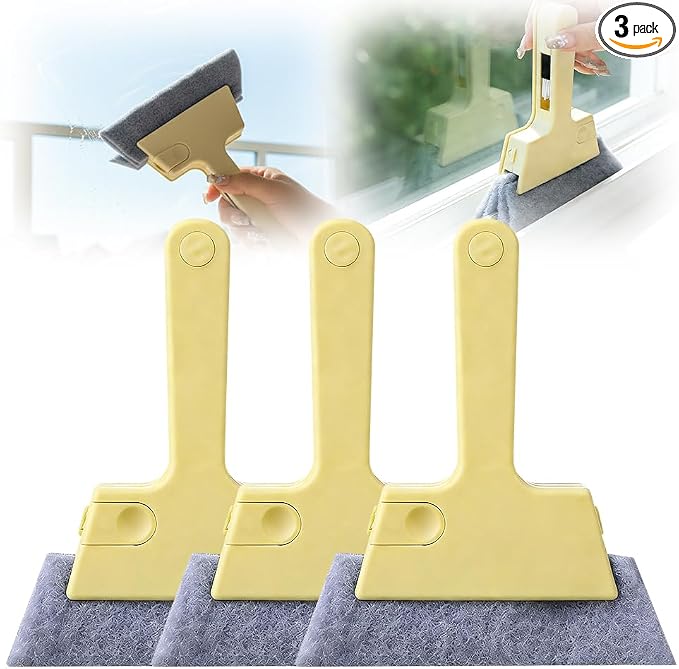 Kafia Magic Window Track Cleaner, Window Groove Cleaning Brush Tools Set by Kafia