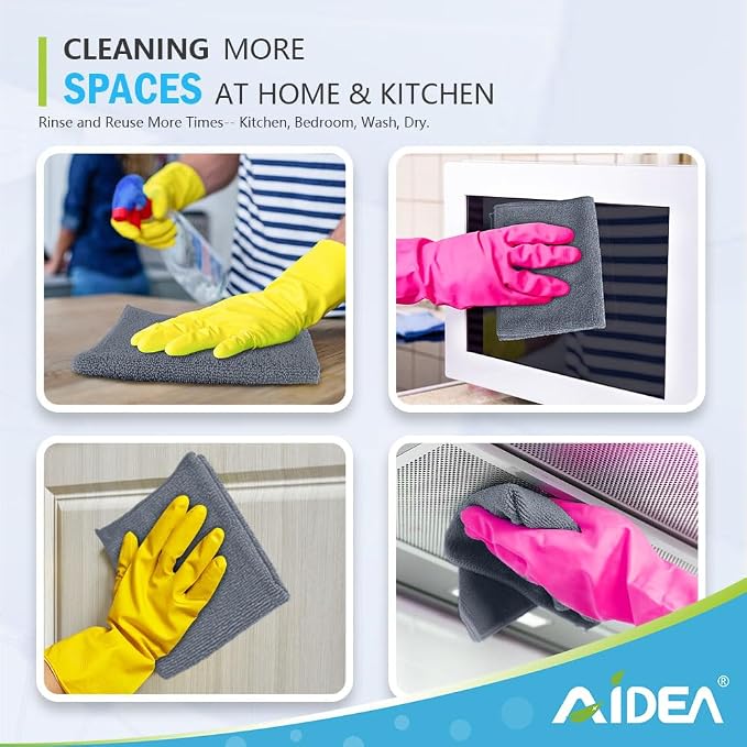 AIDEA Microfiber Cleaning Cloth-24PK, Soft Microfiber Towels - Image 7