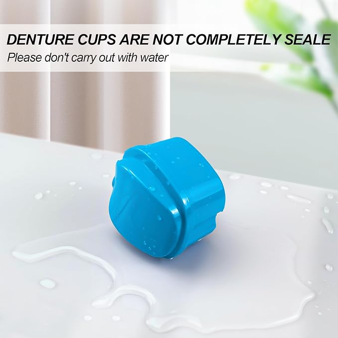 Denture Cups for Soaking Dentures, Partial Denture Holder Case Retainer - Image 6