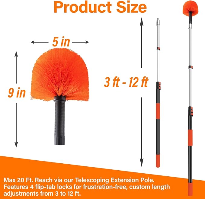 20FT Cobweb Duster with Extension Pole - Image 5