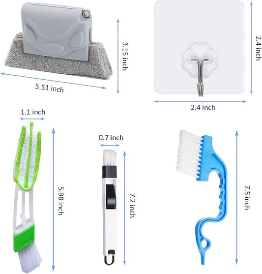 Magic Window Cleaning Brush, Window Groove Cleaning Brush Set，Hand-held Groove - Image 2