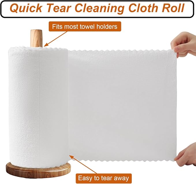 80 Pack Microfiber Cleaning Cloth Roll, Lint Free Rags & Tear Away Reusable - Image 3