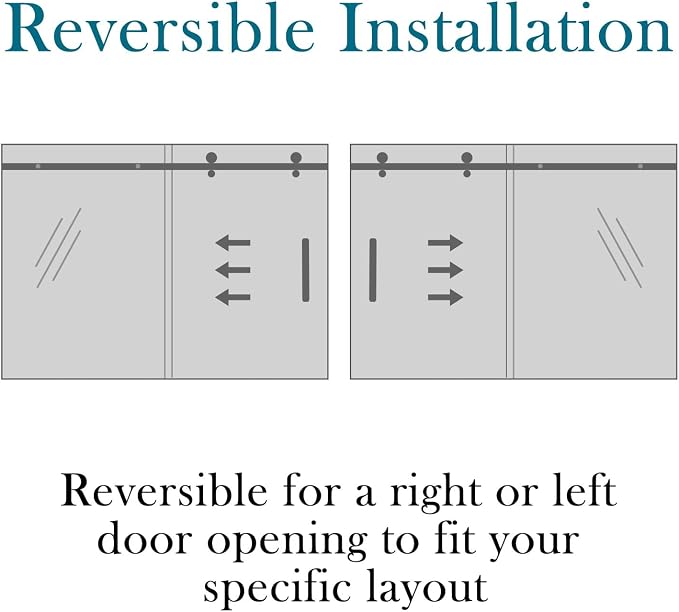 Sunrosa Frameless Shower Door, 44-48" W x 76" H Sliding Shower Door - Image 9