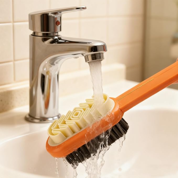 2-in-1 Orange Shoe Brush, Lazy Shoe Brush All-Round Cleaning Tool Soft Plastic - Image 6