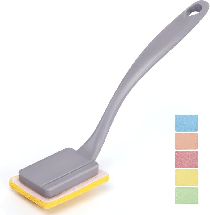 Dish Brush with Handle, Non-Scratch Household Cleaning Brushes Dishwand with 5 by ARCLIBER