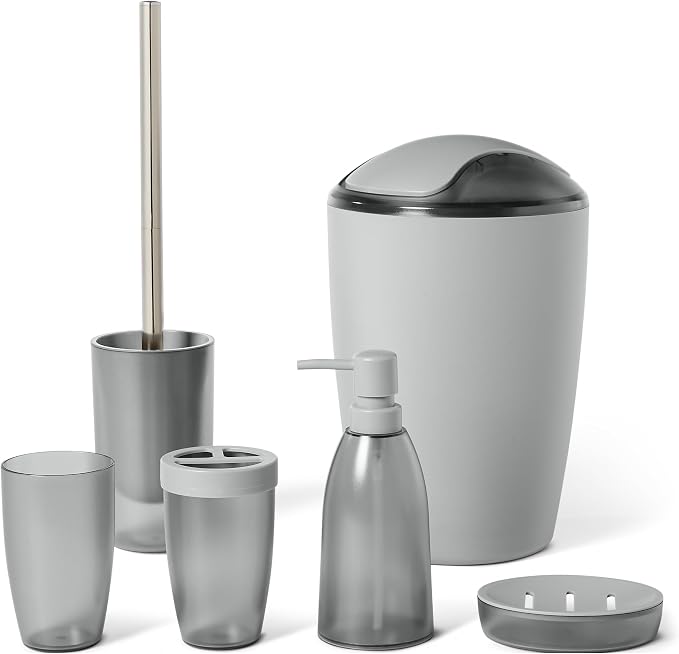 Amazon Basics 6-Piece Bathroom Accessory Set by AmazonBasics