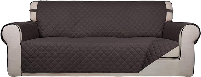 PureFit Reversible Quilted Sofa Cover, Water Resistant Slipcover Furniture by PureFit