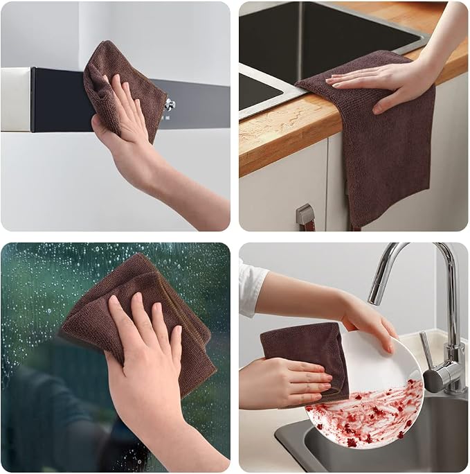 SINLAND Absorbent Microfiber Dish Cloth Kitchen No Streak Cleaning Cloth Dish - Image 7