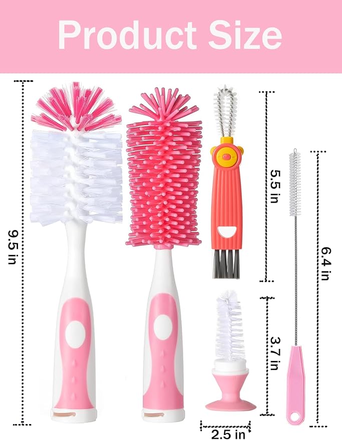 5 in 1 Bottle Cleaner Brush Set - Image 2