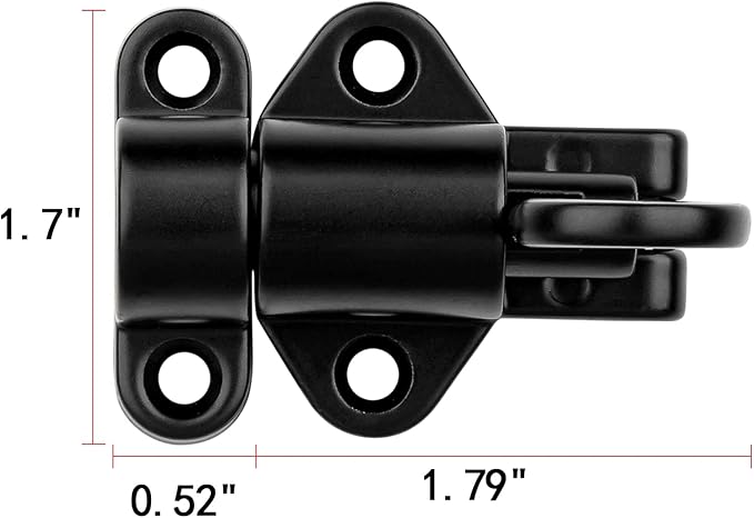 3 Packs Self-Closing Latches，Black Spring Door Lock，Resilient Bolt Latch - Image 2