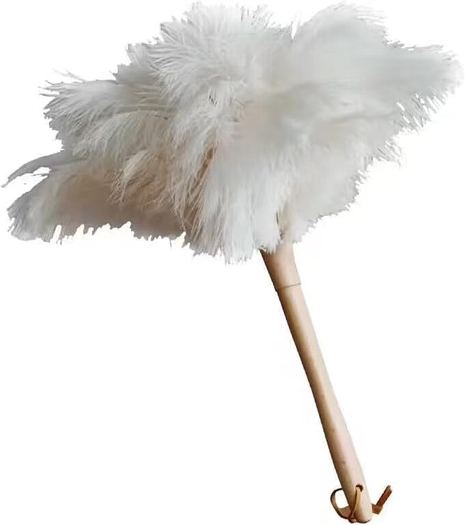 Ostrich Feather Dusters, Naturally Soft, Solid Wood Handle, 17.3'' Long by Unknown