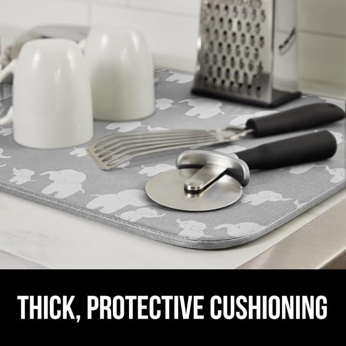 GORILLA GRIP Ultra Water Absorbent Microfiber Dish Drying Mat, Quick Dry Thick - Image 7