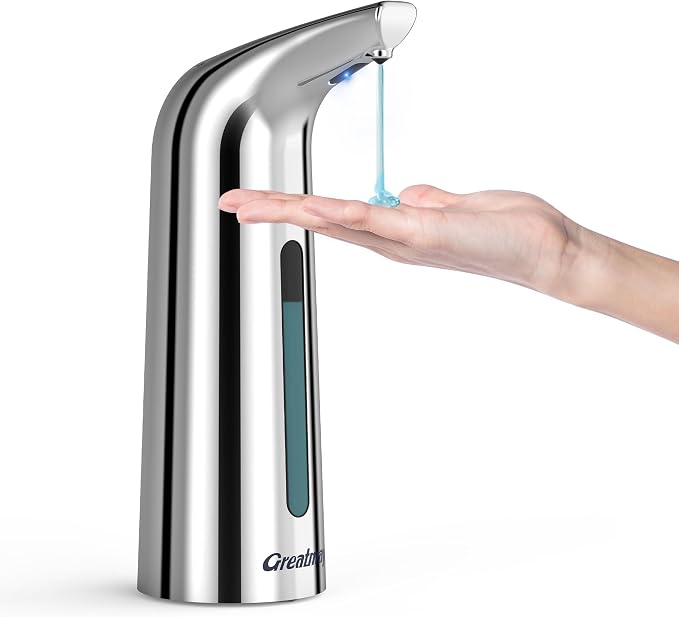 Convenient Automatic Soap Dispenser, 4 Adjustable Levels Touchless Hand by Greatmay