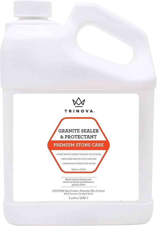 TriNova Granite Sealer & Protector Gallon Refill- Made in USA, Best Stone Polish by TriNova