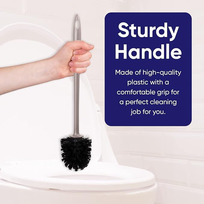 Toilet Brush Cleaner and Holder Taupe 2 Pack Toilet Bowl Cleaner Brush - Image 6