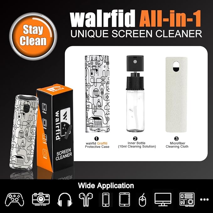 walrfid Laptop Screen Cleaner, Car Screen Cleaner Spray and Wipe, Phone - Image 2
