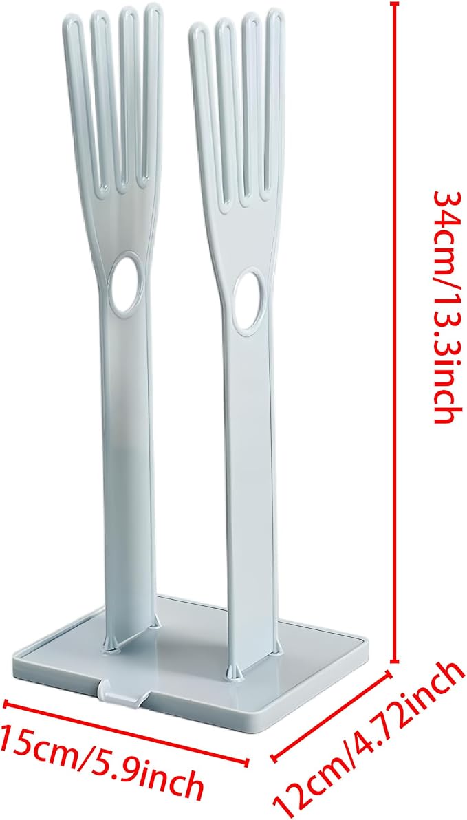 Kitchen Glove Holder Stand Dryer Rack Reusable Plastic Mitten Drying Organizer - Image 2
