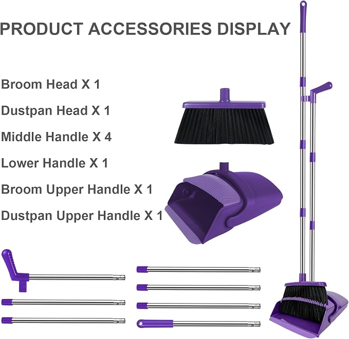 Purple Broom with Dustpan Combo Set - Image 5