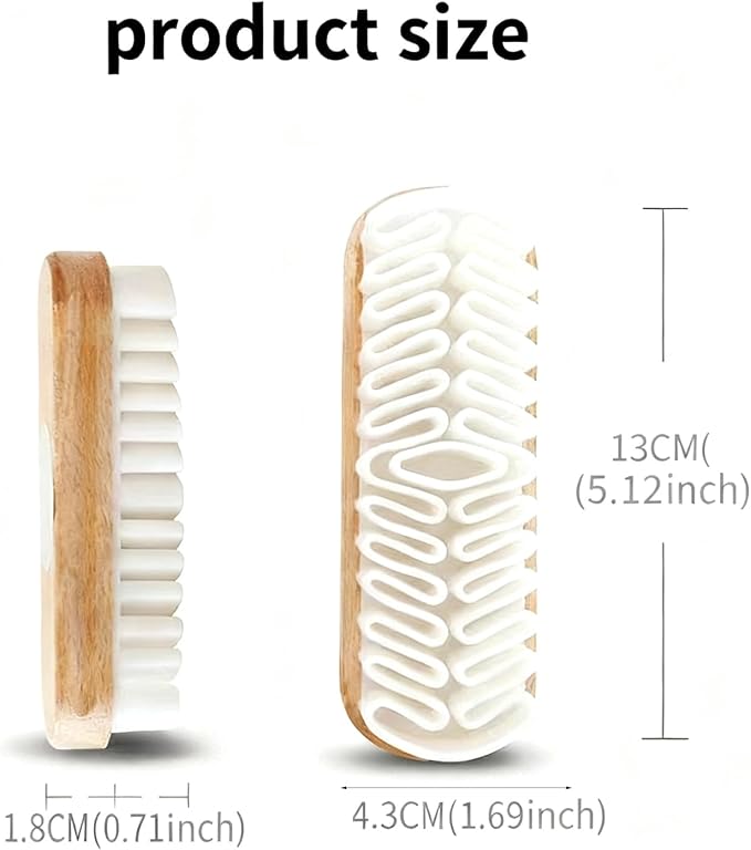 2-in-1 Suede Brush and Eraser, Soft Rubber Shoe Brush & Suede Shoe Cleaner - Image 2
