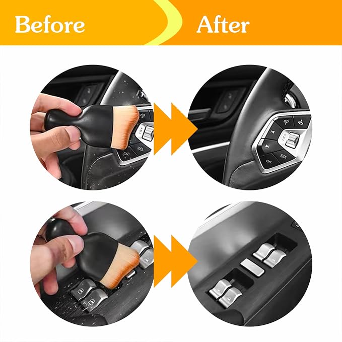 Car Interior Detailing Brush, Soft Bristle Cleaning Brush Car Detailing Brush - Image 6