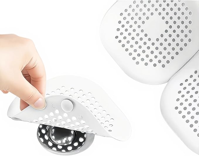 Silicone Shower Drain Hair Collector 2-piece Set, Anti Clogging Drain Cover by Unknown