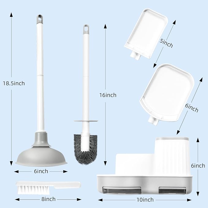 2 Pack Toilet Brush and Holder Set - Image 3