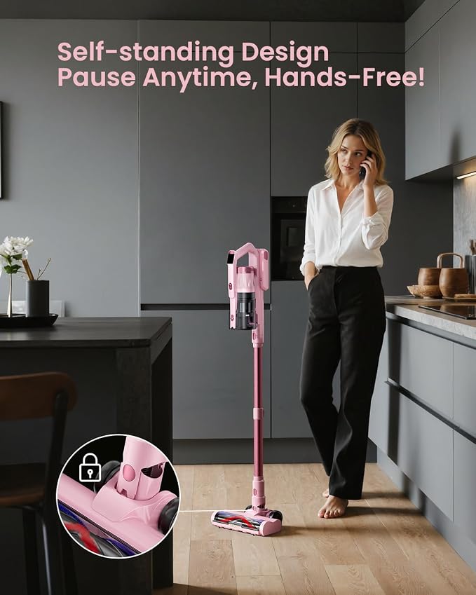 Cordless Vacuum Cleaner for Home, Upgraded 60Kpa Powerful Suction Pet Hair - Image 4