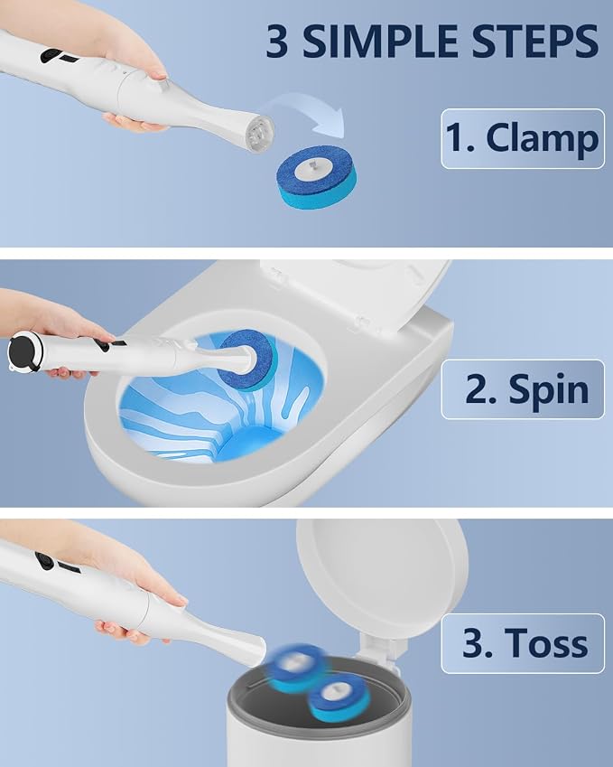 Leebein Electric Toilet Brush and Holder Set, Electric Toilet Bowl Scrubber Kit - Image 8