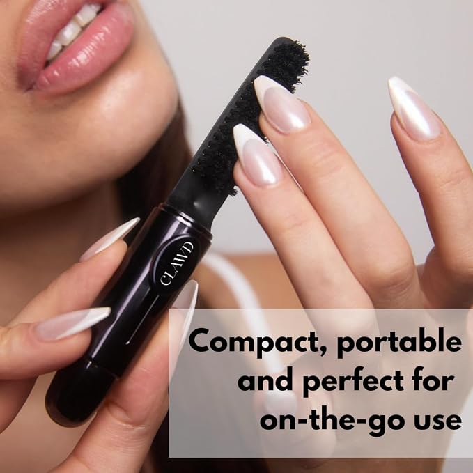 CLAWD Nail Brush for Cleaning Fingernails | Soft Bristle Portable Travel Nail - Image 3