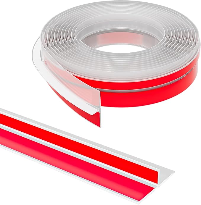 T-Shaped Door Draft Stopper, 1.37 in x 20 Ft Silicone Seal Strip by Elvone