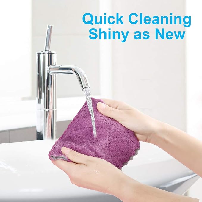 lSmall Reusable Cleaning Cloths, 6 x 10 inch, Super Absorbent Multipurpose Dish - Image 6