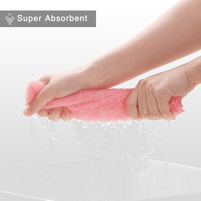 Homaxy 12 Pack Dish Towels for Kitchen, Super Soft and Absorbent Coral Velvet - Image 3