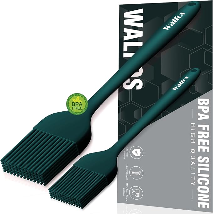 Walfos 600℉ Heat Resistasnt Basting Brush, BPA Free Silicone Pastry Brushes by Walfos